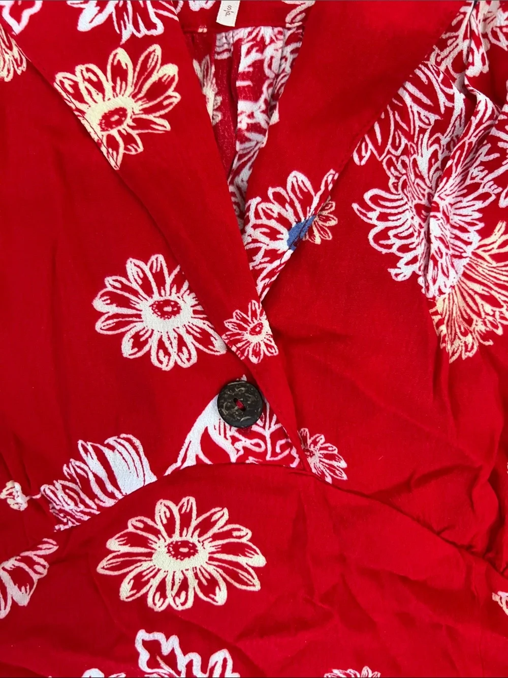 Free People Hawaiian Red Floral Midi Dress